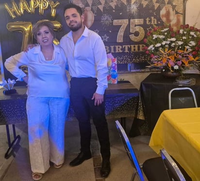 Estela y su hijo Luis José.