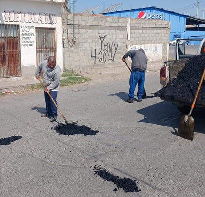 Programa bacheo en San Pedro.