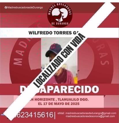 Encontrado con vida en Tlahualilo.