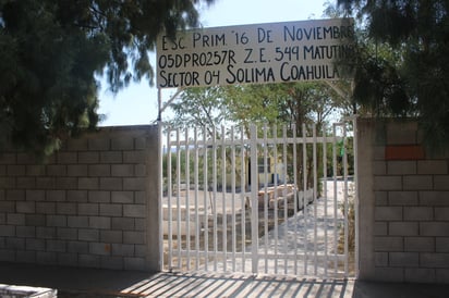 Fachada de la Escuela Primaria 16 de Noviembre en el ejido Solima de Matamoros (EL SIGLO DE TORREÓN / DANIELA CERVANTES)

