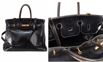 'Bolso Birkin' original. Fotos: (ESPECIAL)