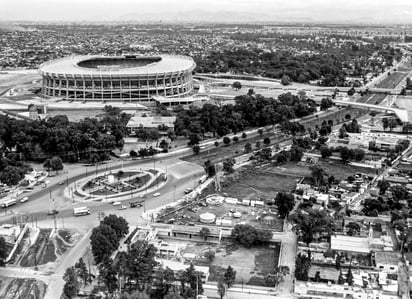 El Estadio Azteca en 1968. Foto: Locatel Ciudad de México