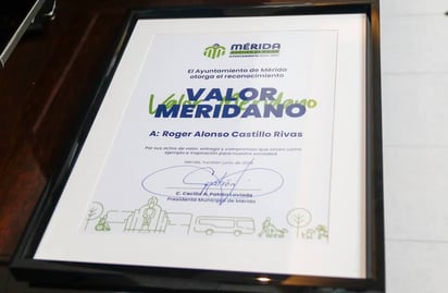 Reconocimiento a Roger Alonso Castillo Rivas (ESPECIAL)