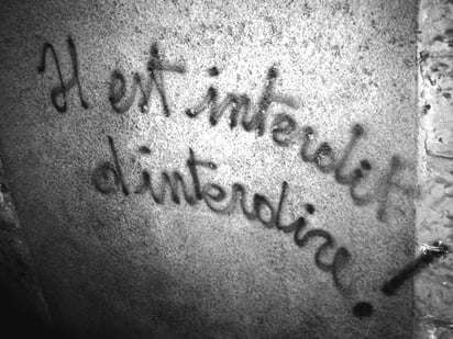 Grafiti francés con el eslogan de 1968 'Prohibido prohibir'. Foto: Wikimedia Commons