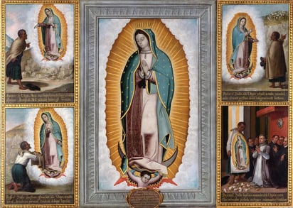 Imagen y apariciones de Nuestra Señora de Guadalupe (1656), José Juárez. Foto: Cortesía Museo Nacional del Prado