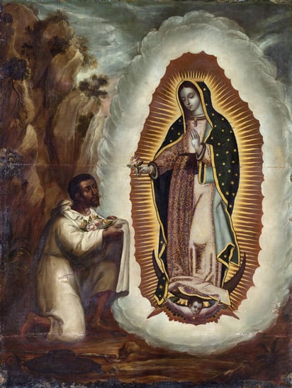 Tercera aparición de la Virgen de Guadalupe (1690-1700), atribuido a Juan Correa. Foto: Cortesía Museo Nacional del Prado

