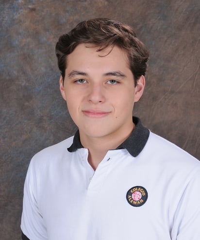 José Arturo Mijares Rivas, alumno brillante del Colegio Alemán. Foto: cortesía