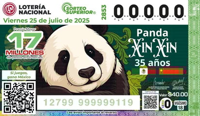 Boleto especial de la Lotería Nacional de Xin Xin (Lotería Nacional)