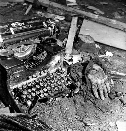 Tras bombardeo en Leipzig, 1945, Margaret BourkeWhite. Foto: Google Arts