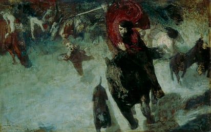 La caza salvaje, por Franz von Stuck. Imagen: Wikimedia Commons