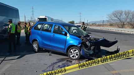 Un muerto y cinco lesionados tras choque en carretera Saltillo-Zacatecas