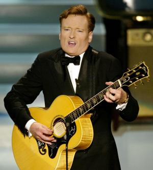 Conan O´Brien, el conductor hizo gala de su humor negro.