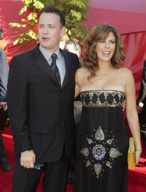 Tom Hanks al lado de su elegante esposa Rita Wilson