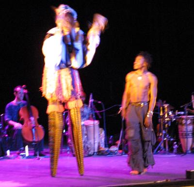 A través de la mezcla música-imagen, Tamango y su espectacular show logró crear escenas mágicas en la frontera del teatro y del concierto; los instrumentos cobraron vida, los cuerpos se vieron ilimitados en los movimientos, la mezcla de las culturas arrojó un espectáculo armonioso...