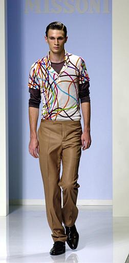 El color es el punto de partida y de llegada del nuevo hombre Missoni visto en Milán.