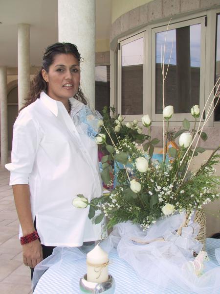 Cristy Medrano de Ríos, captada en su fiesta de canastilla.