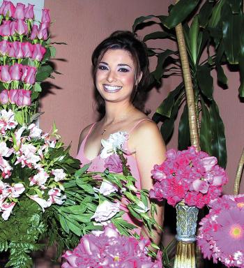 Jessica Rocío González Arrañaga en su primera despedida de soltera