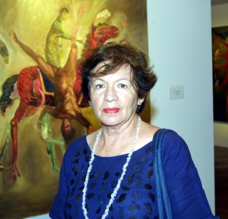La maestra Oralia Esparza captada en una reciente exposición.