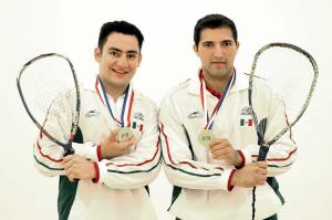 Álvaro Beltrán y Javier Moreno se llevaron la medalla de oro en el raquetbol varonil.