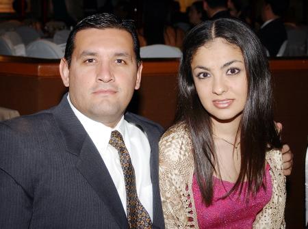 Ignacio Balcázar y Bárbara Mery en la recepción matrimonial de Carlos García y Ana Carolina Chew.