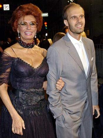 Sophia Loren asistió a este evento acompañada de su hijo Edoardo.
