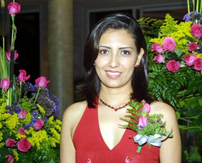 Señorita Silvia Azucena Ortiz Reynoso en su primera despedida de soltera.