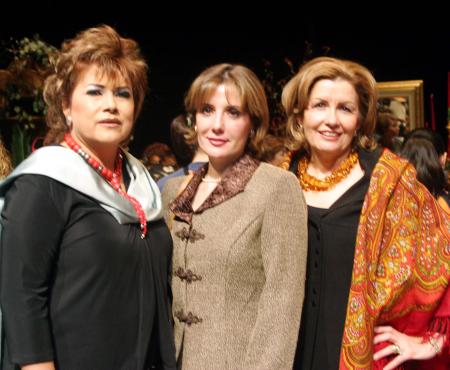 Delia Ríos Berlanga, Gaby de Ramos y Lety de Faya en pasado acontecimiento social.
