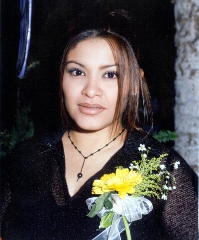 Marlene Cázares Muñoz el día de su primera despedida de soltera
