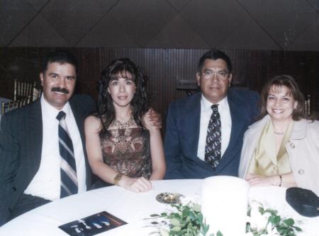 Iván Samaniego Álvarez, Nadia Arlet Becerril de Samaniego, Dagoberto Román y Alicia de Román.