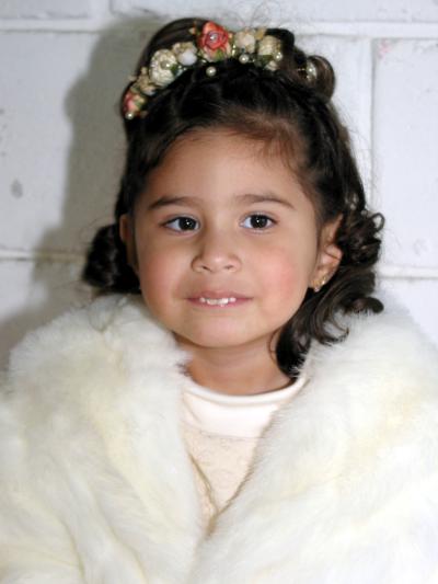 Gabriela de los Ángeles Coronado en su fiesta de tres años.