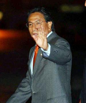 El presidente de Peru, Alejandro Toledo también asistió a la Cumbre Extraordinaria de las Américas que se realiza en la ciudad de Monterrey .