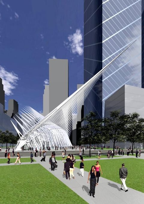 El arquitecto español Santiago Calatrava presentó su diseño para la nueva estación de transporte permanente que se construirá en el corazón del World Trade Center