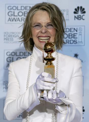 La inigualable Diane Keaton se llevó el Globo de Oro a la Mejor Actriz de Comedia o Musical por Something’s Gotta Give.