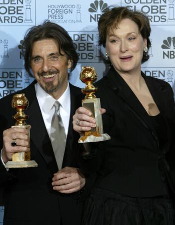 Al Pacino y Meryl Streep, fueron los mejores Actores en Miniserie o Telefilme por Angels in America.