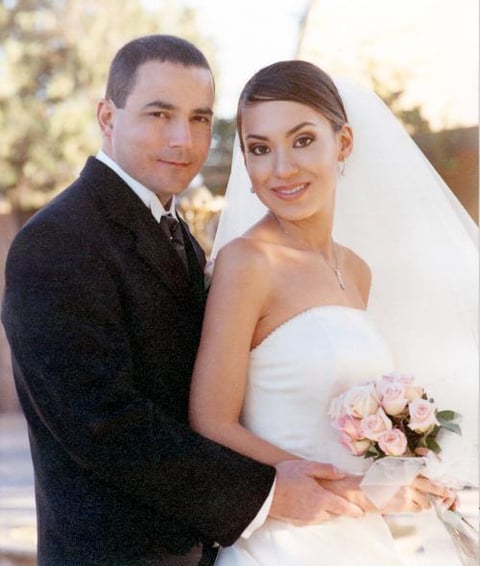 Sr. Rodolfo Ruiz Treviño y Srita. Mónica González Sánchez contrajeron matrimonio religioso en la parroquia de San Pedro Apóstol el 14 de febrero de 2004.