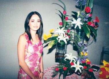 Katia Carrete Montes en su festejo de despedida.