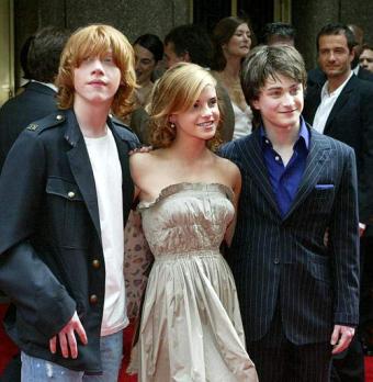 'Es más personal esta cinta', declaró Emma Watson, (centro) de 14 años, cuyo personaje, Hermione, ha evolucionado.