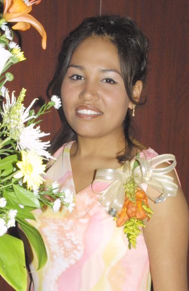 Heidi Consuelo Villarreal Espinoza, captada en su despedida de soltera.