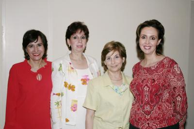 Marcela M. de Carrete, Nora Hernández, Martha Irene de Dávila y Nora de Muller.