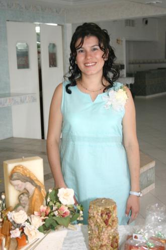 Elsa María Rentería de Berroeta, captada en la fiesta de canastilla que le ofrecieron en honor al bebé que espera.
