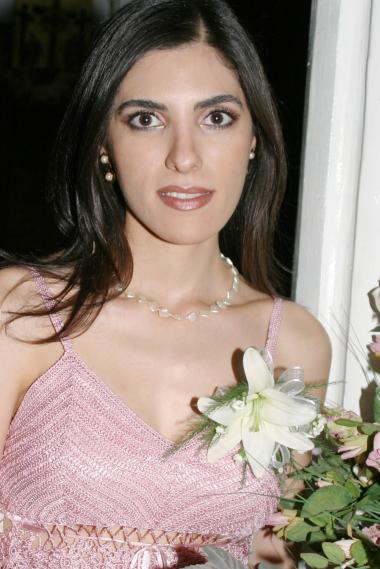 Cecilia Salmón abraham, captada en su despedida de soltera.