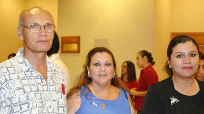 Armando Orduña, Laura de Orduña y María Elena Miranda.