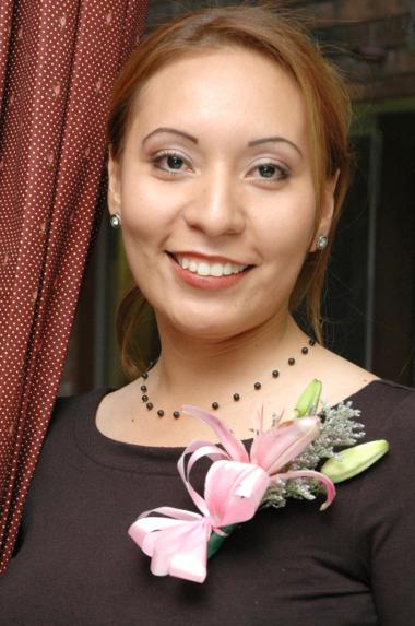 Ana Yessica Guerrero Hinojosa, captada en su despedida de soltera.