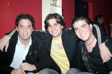 Jorge Garza, Franco Barboglio y Sebastián Salas