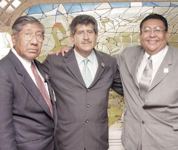 Profr. José Antonio López Vázquez, Profr. Darío de la Garza y Profr. José Luis Milán Montoya