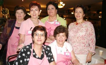 Rosario de Ortiz, Carmelita Herrera, Leticia de González,  Ángeles Valdés, Bety Montaña y Leticia Alatorre.