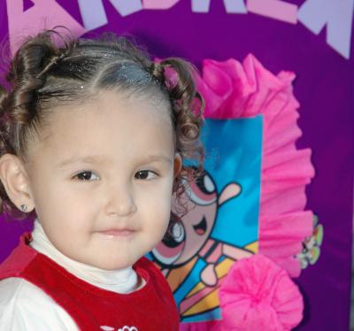 La pequeña Andrea Rendón Orduña, el día de su cumpleaños