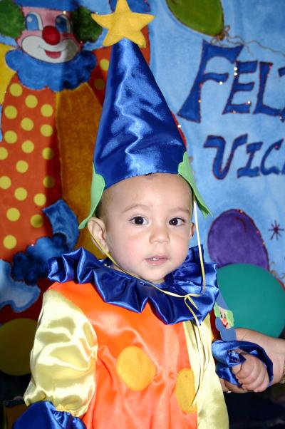 El pequeño Víctor Yahir de Santiago Martínez, captado en su festejo.