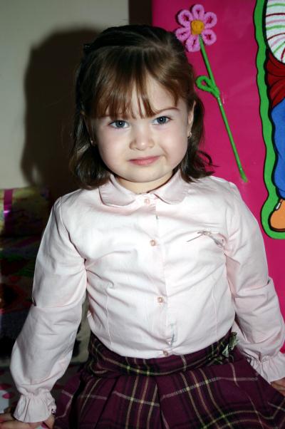 La pequeña  Valeria García  Díaz de León cumplió tres años de vida y lo festejó con una celebración