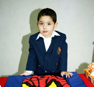 Daniel Ernesto Castrellón cumplió tres años.